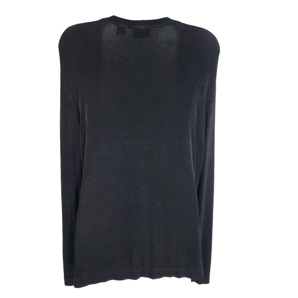 Chico’s Travelers Women Cardigan Open Front Black Size Medium Long Sleeve Slinky - Picture 2 of 8